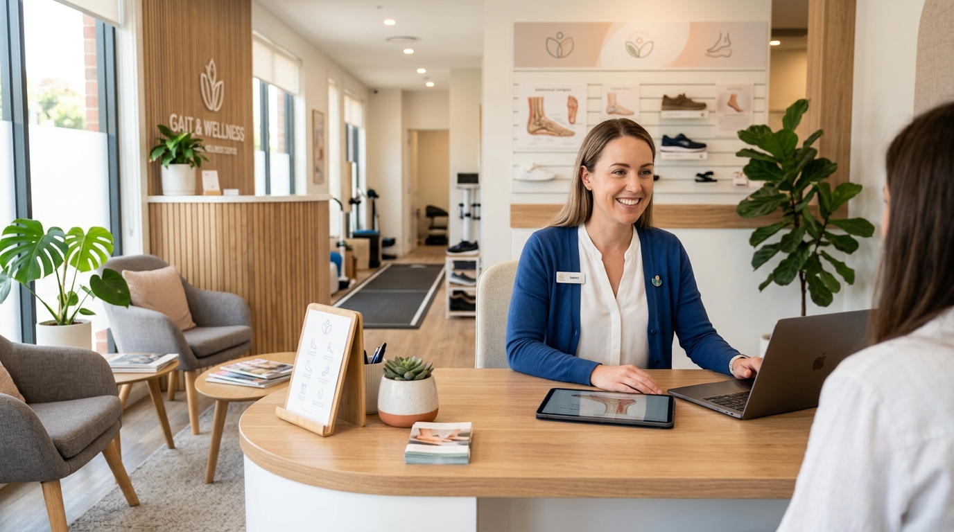 Welcoming consultation desk at Arch Balance clinic