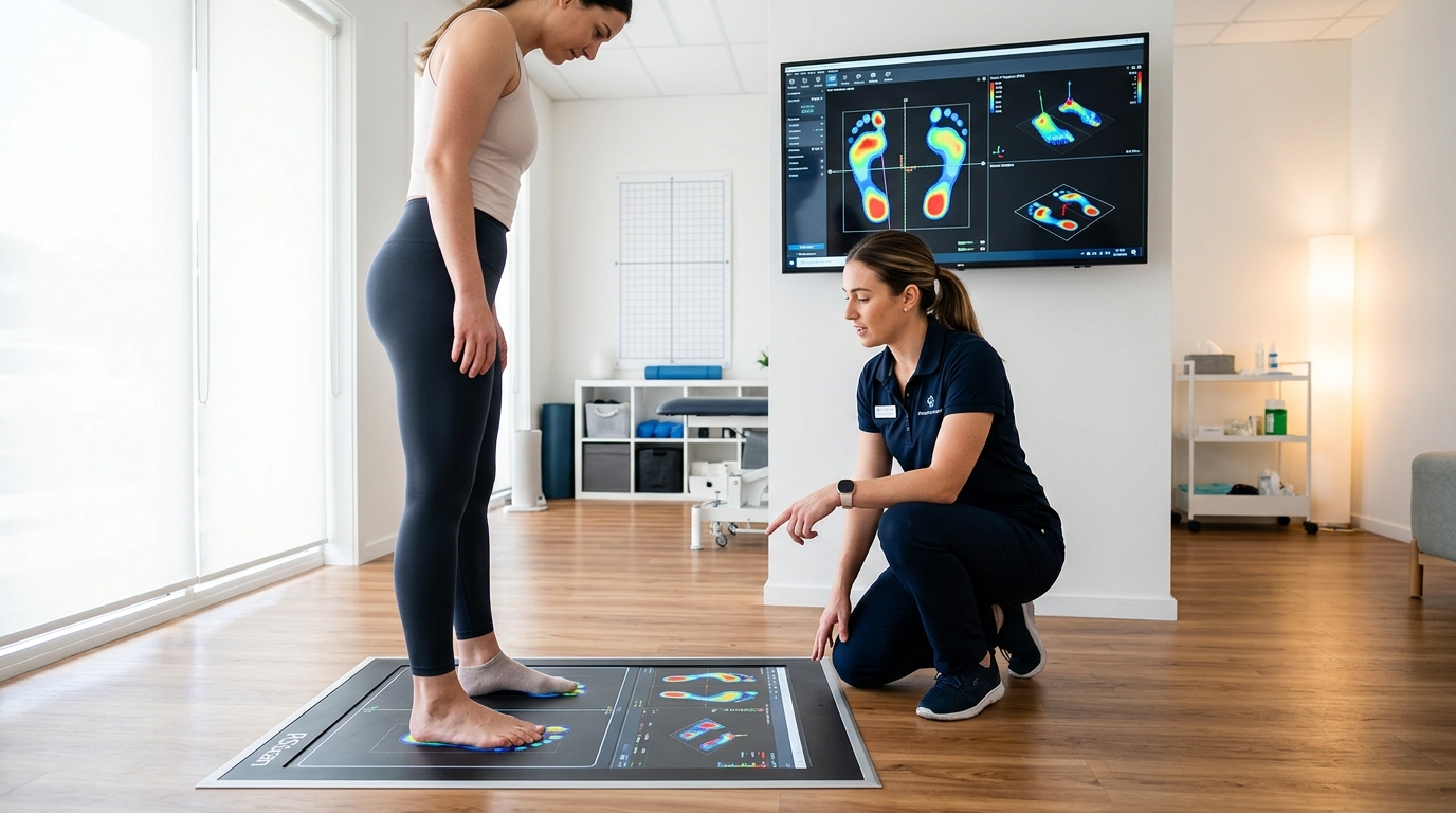Advanced foot pressure scan and posture assessment in clinic