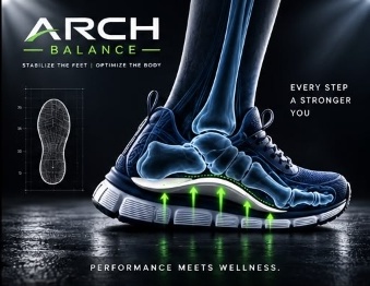 Arch Balance in Athletic Footwear - Performance Meets Wellness - Every Step a Stronger You